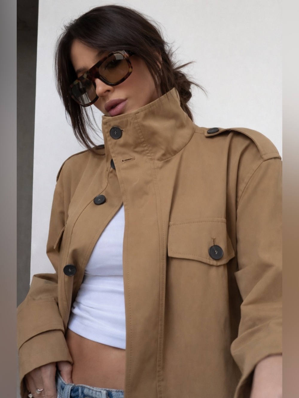 Zara Short Trench Coat - Picture 2 of 10